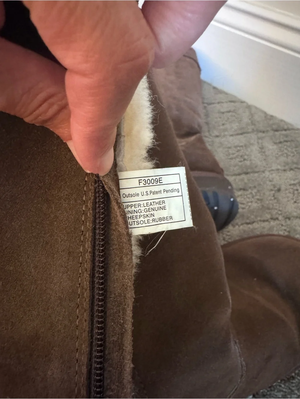 Women’s UGG Brown Suede Cargo Buckle Boots Size 5
